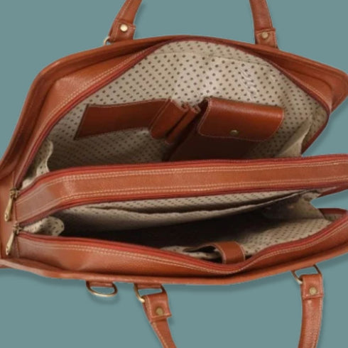 Daksh Genuine Leather Briefcase Laptop Bag Mozri
